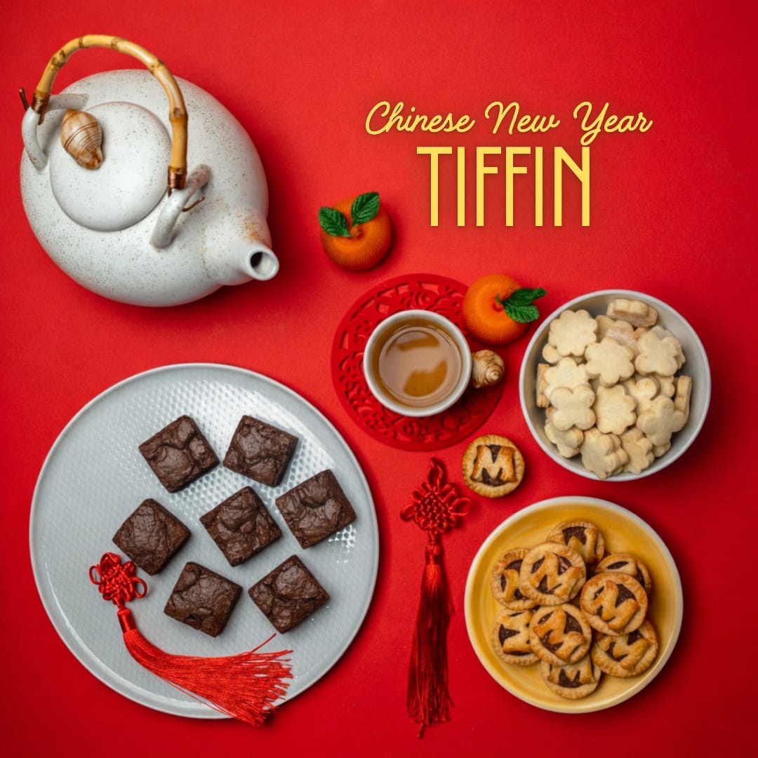 Chinese New Year Tiffin – Brownies, Mandarin Biscuits & Pineapple Tarts