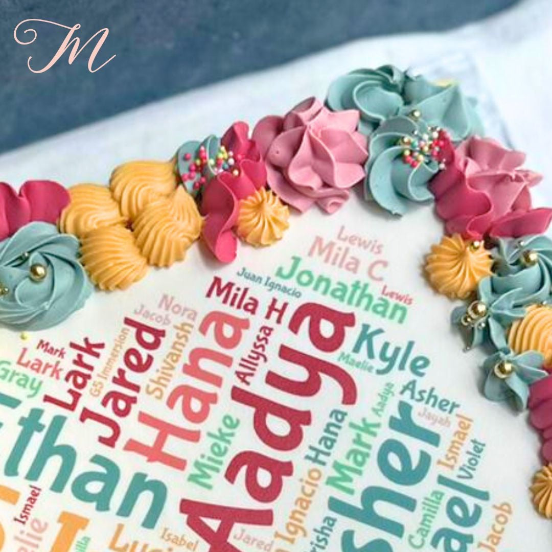 Classroom Buttercream Graduation cake - (single layer 14x14 inch)