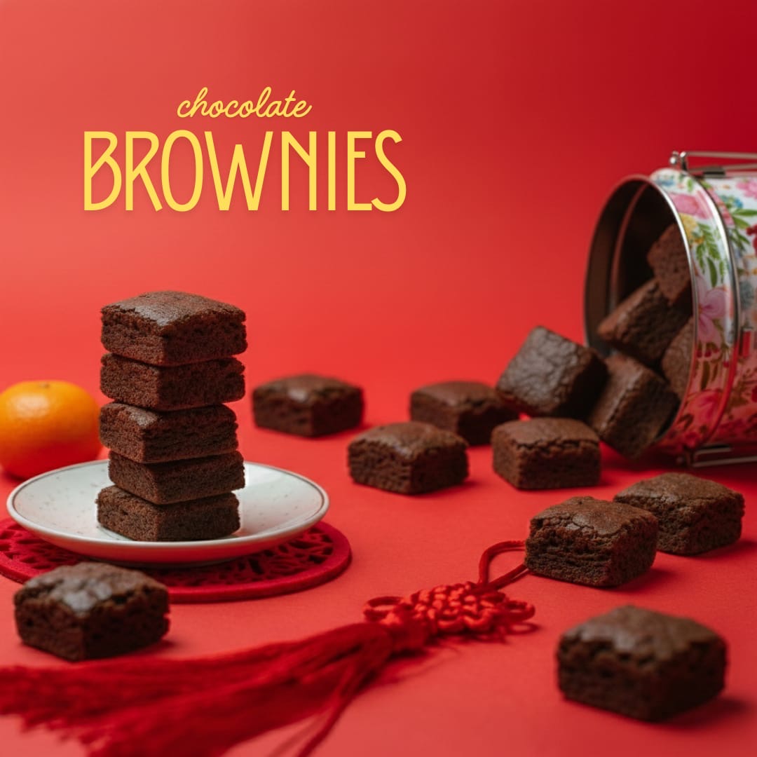 Handmade chocolate brownies Chinese New Year Singapore