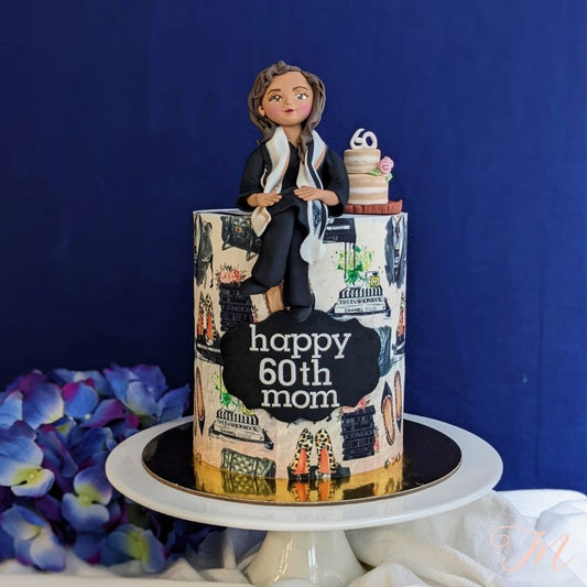 Fashionista cake for Loving Moms on their 60th