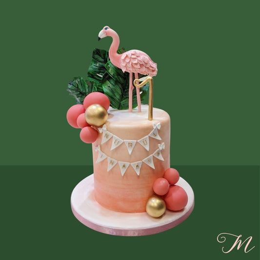 Flamingo Cake for Either a Baby Birthday Party or a Teen Birthday Party