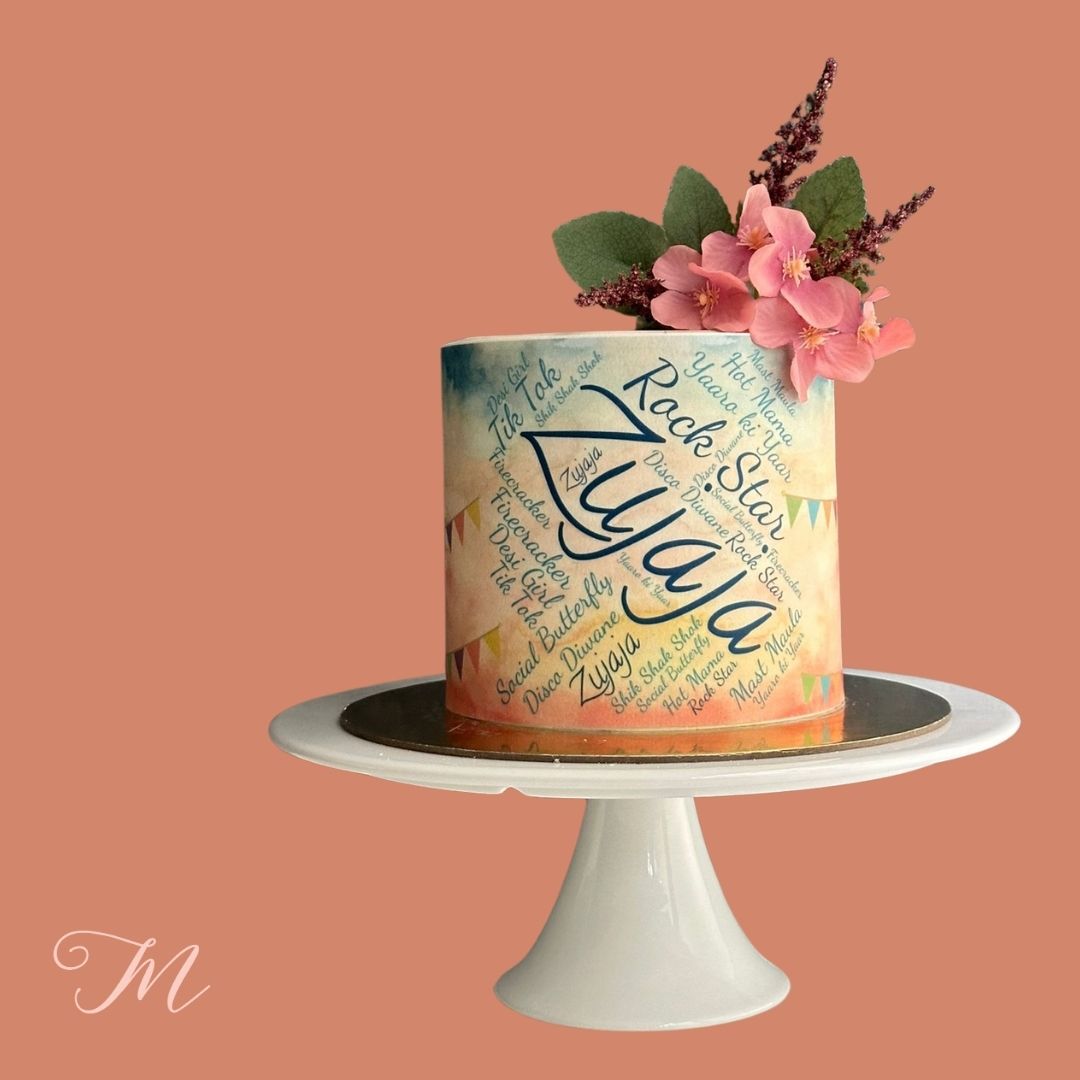 Word Cloud Cake