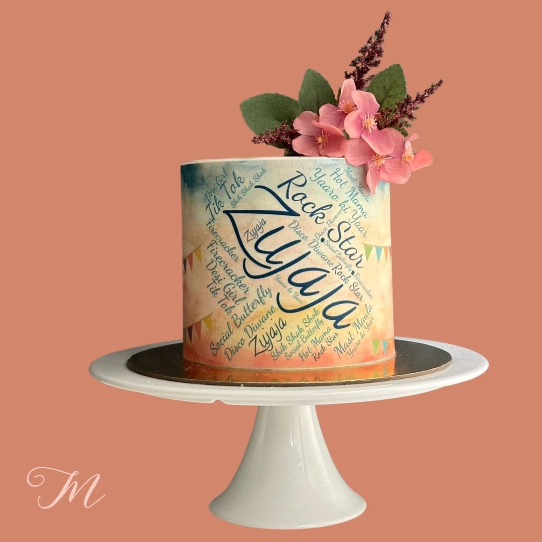 Word Cloud Cake